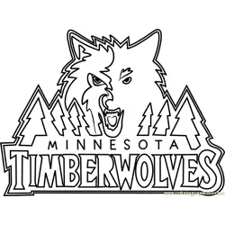 Minnesota Timberwolves Free Coloring Page for Kids