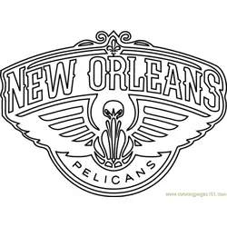 New Orleans Pelicans Free Coloring Page for Kids