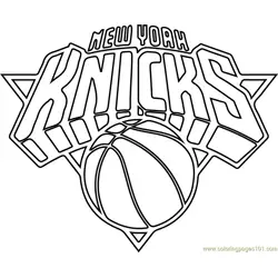 New York Knicks Free Coloring Page for Kids