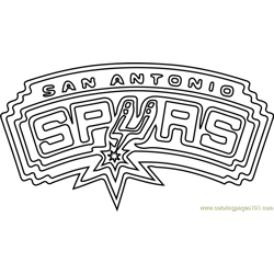 San Antonio Spurs Free Coloring Page for Kids