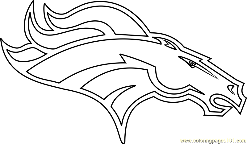 Denver Broncos Logo Coloring Page - Free NFL Coloring Pages ...