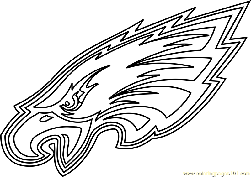 Philadelphia Eagles Logo Coloring Page for Kids - Free NFL Printable