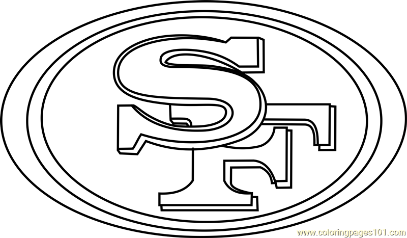 San Francisco 49ers Logo Coloring Page For Kids Free Nfl Printable Coloring Pages Online For Kids Coloringpages101 Com Coloring Pages For Kids