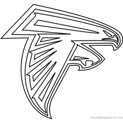 Atlanta Falcons Logo Free Coloring Page for Kids