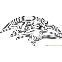 Baltimore Ravens Logo Free Coloring Page for Kids