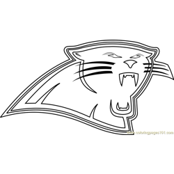 Carolina Panthers Logo Free Coloring Page for Kids