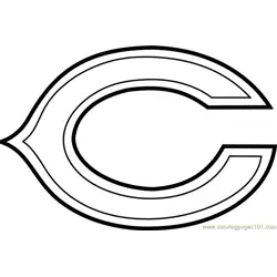 Chicago Bears Logo Free Coloring Page for Kids