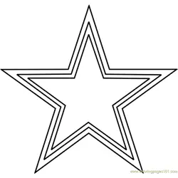 Dallas Cowboys Logo Free Coloring Page for Kids