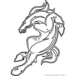 Denver Broncos Mascot Free Coloring Page for Kids