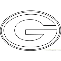 Green Bay Packers Logo Free Coloring Page for Kids
