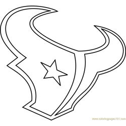 Houston Texans Logo Free Coloring Page for Kids