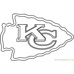 Kansas City Chiefs Logo Free Coloring Page for Kids