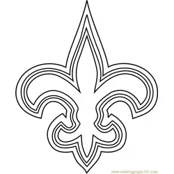 New Orleans Saints Logo Free Coloring Page for Kids