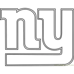 New York Giants Logo Free Coloring Page for Kids