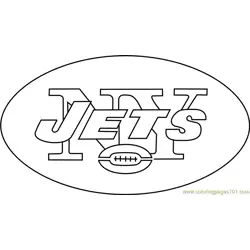 New York Jets Logo Free Coloring Page for Kids