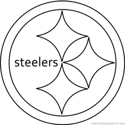 Pittsburgh Steelers Logo Free Coloring Page for Kids