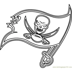 Tampa Bay Buccaneers Logo Free Coloring Page for Kids