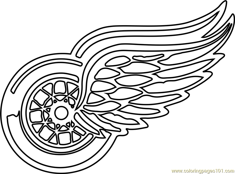 Detroit Red Wings Logo Coloring Page - Free NHL Coloring Pages ...