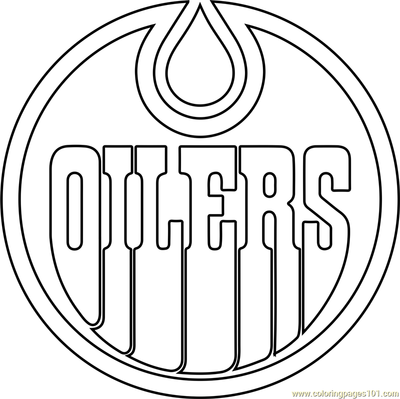 Edmonton Oilers Logo Coloring Page - Free NHL Coloring ...