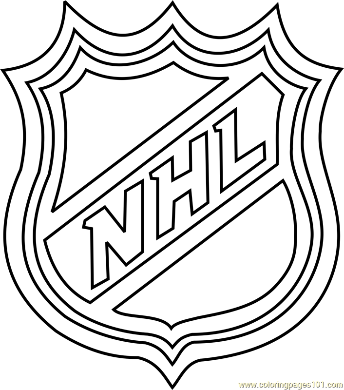 Nhl Hockey Logos Coloring Pages Sketch Coloring Page