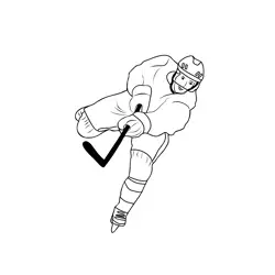NHL Player Free Coloring Page for Kids