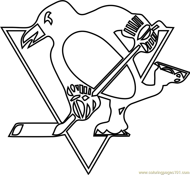 hockey coloring pages penguins