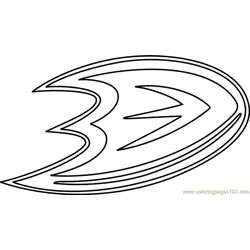 Anaheim Ducks Logo Free Coloring Page for Kids