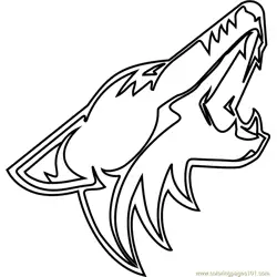 Arizona Coyotes Logo Free Coloring Page for Kids