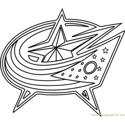 Columbus Blue Jackets Logo Free Coloring Page for Kids