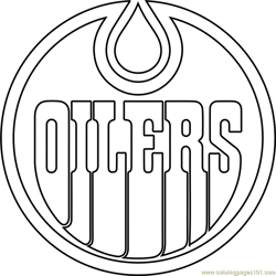 Edmonton Oilers Logo Free Coloring Page for Kids