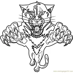 Florida Panthers Logo Free Coloring Page for Kids