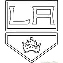 Los Angeles Kings Logo Free Coloring Page for Kids