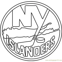 New York Islanders Logo Free Coloring Page for Kids