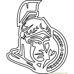 Ottawa Senators Logo Free Coloring Page for Kids