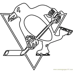Pittsburgh Penguins Logo Free Coloring Page for Kids
