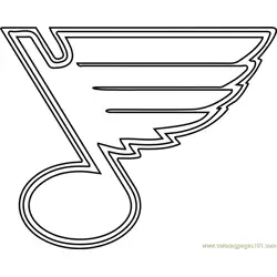 St Louis Blues Logo Free Coloring Page for Kids
