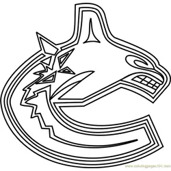 Vancouver Canucks Logo Free Coloring Page for Kids