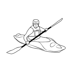 Paddle Sports 1 Free Coloring Page for Kids