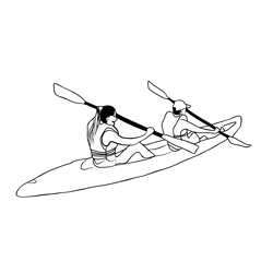 Paddle Sports 3 Free Coloring Page for Kids