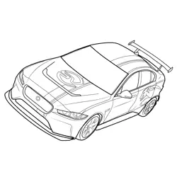 Jaguar XE SV Project 8 Free Coloring Page for Kids