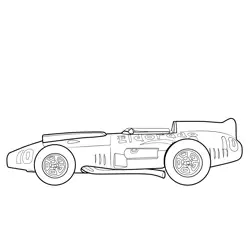Maserati Eldorado Vintage Racecar Free Coloring Page for Kids