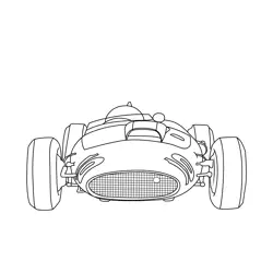 1958 Maserati Eldorado Racecar Free Coloring Page for Kids