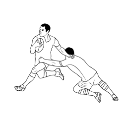 Rugby 3 Free Coloring Page for Kids