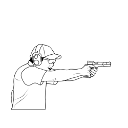 Shooting Sports 1 Free Coloring Page for Kids