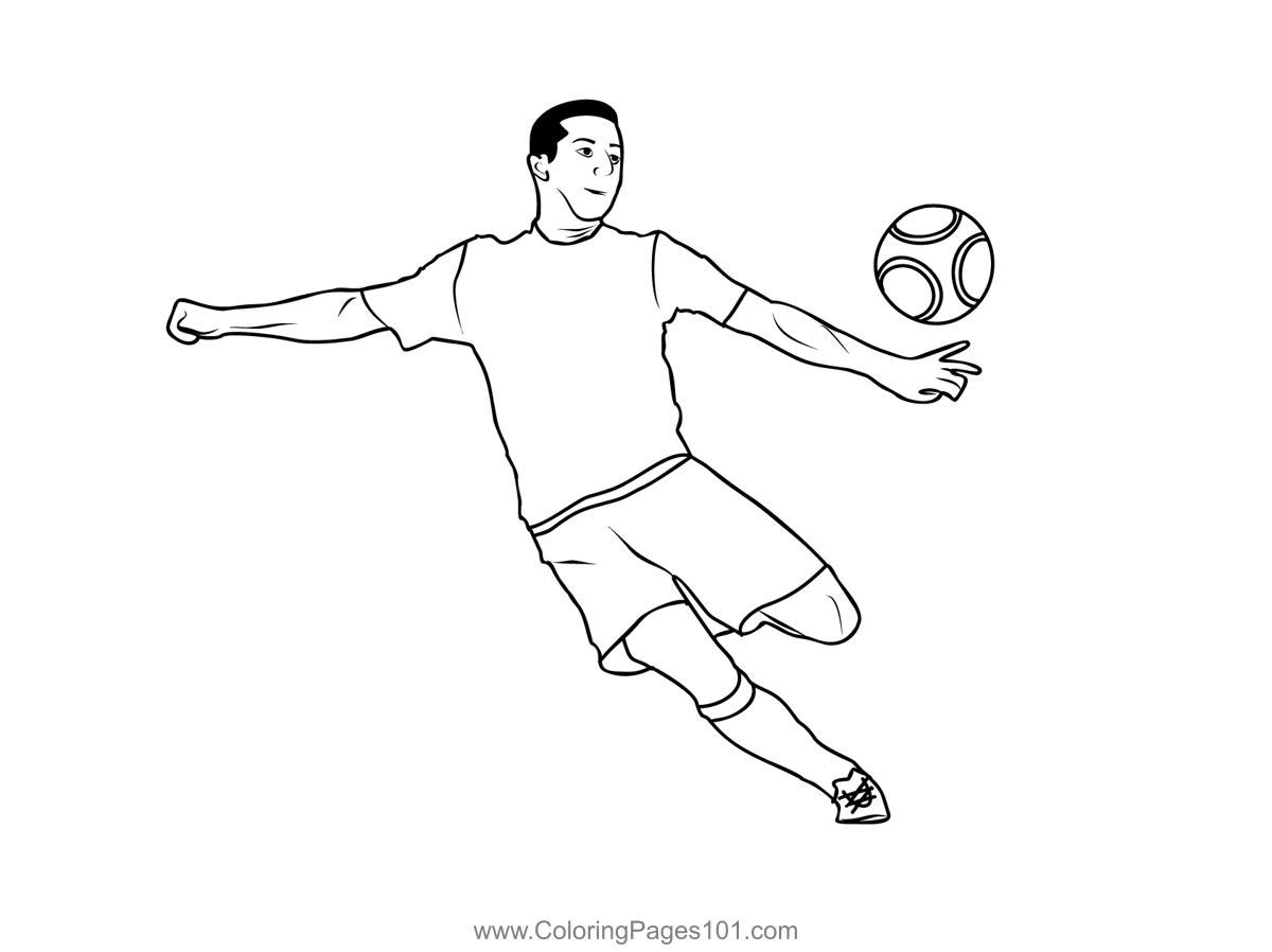 Soccer 1 Coloring Page for Kids - Free Soccer Printable Coloring Pages