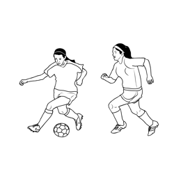 Soccer 2 Free Coloring Page for Kids