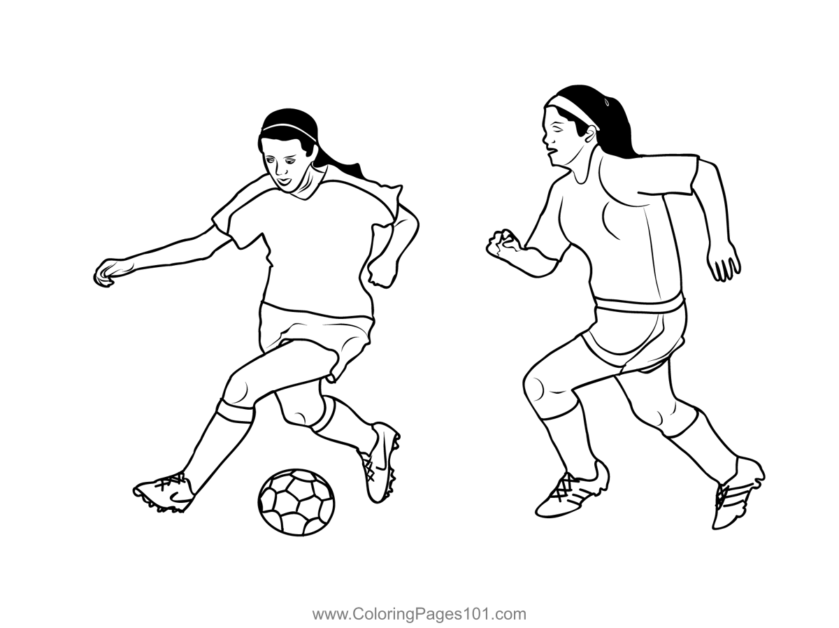 Soccer 2 Coloring Page for Kids - Free Soccer Printable Coloring Pages ...