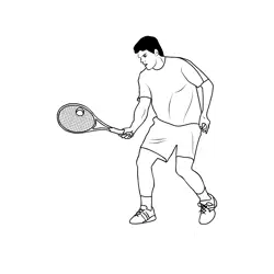 Tennis 3 Free Coloring Page for Kids