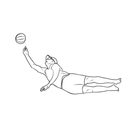 Volleyball 1 Free Coloring Page for Kids