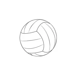 Volleyball 3 Free Coloring Page for Kids